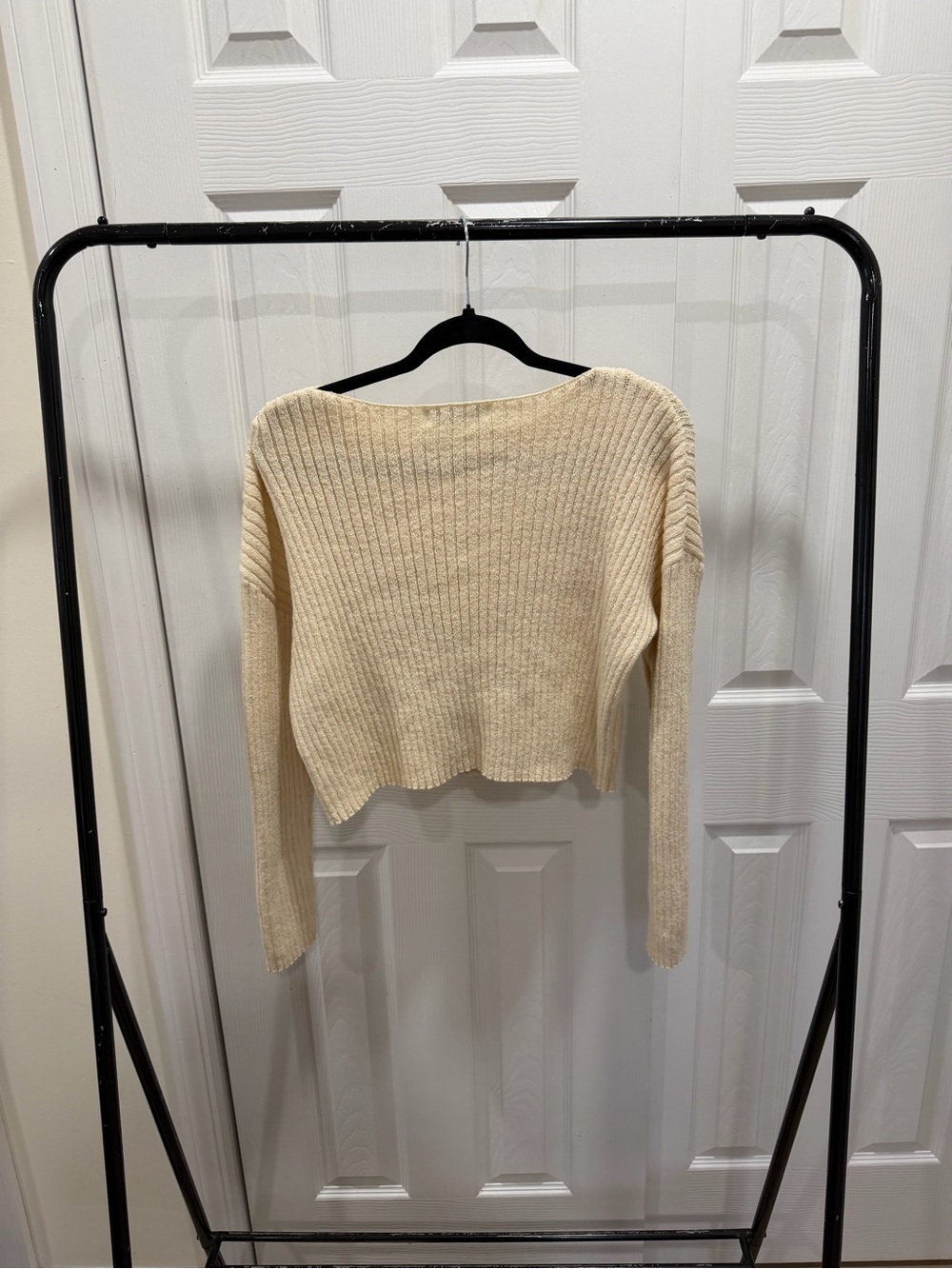 Mango Cream Ribbed Knit Top - Picture 3 of 3